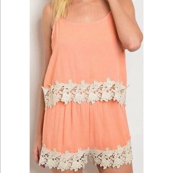 Peach Romper - Picture 2 of 2